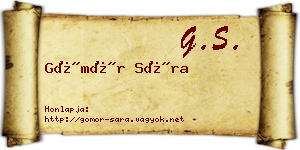 Gömör Sára névjegykártya