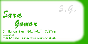 sara gomor business card